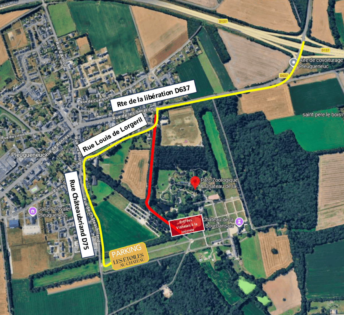 plan parking Bourbansais
